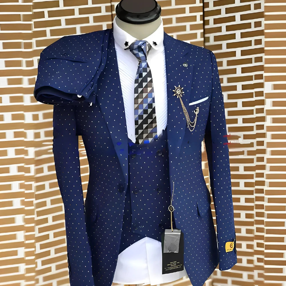 Costume homme 3 pièces à pois – CLEVI Paris