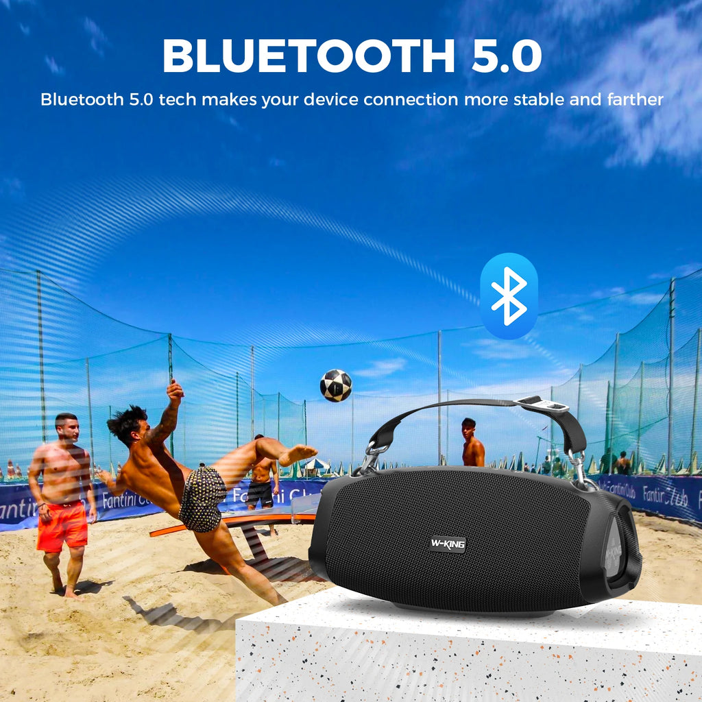 Enceinte Bluetooth 70W RMS – IPX6, 42h, Micro Sans Fil, Karaoké, Power Bank | W-KING X10MIC