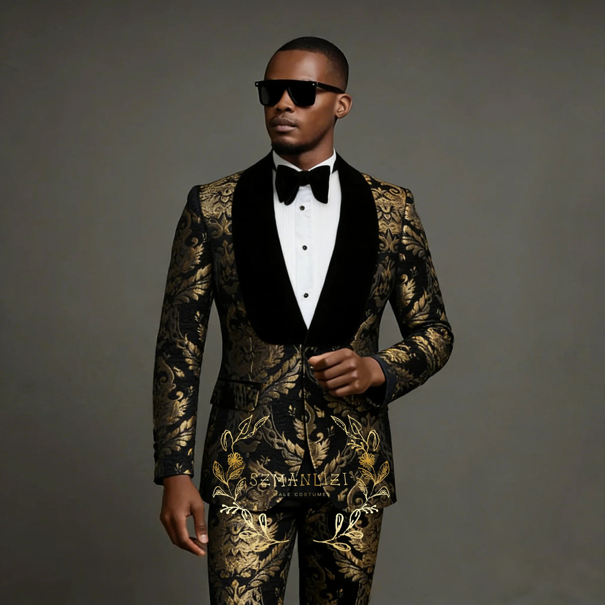Costume Velours Jacquard Homme – CLEVI Paris