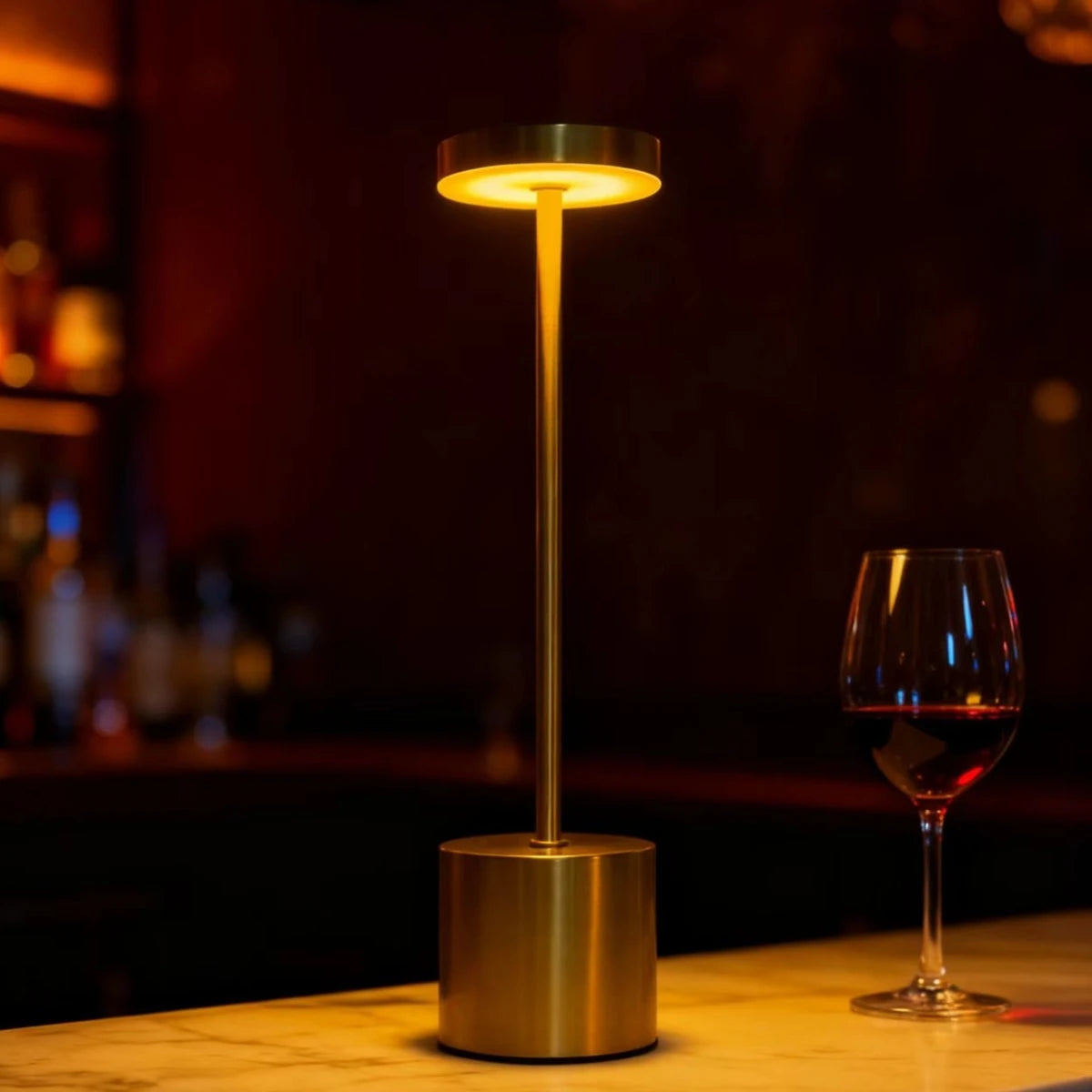Lampe de Bureau LED d’Ambiance Tactile & Dimmable — USB Rechargeable, Blanc Chaud | CLEVI Paris