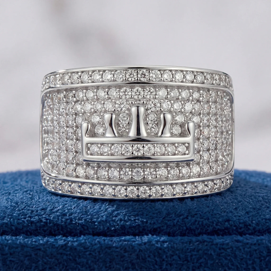 Bague Homme Moissanite Iced Out Hip Hop Halo – CLEVI Paris