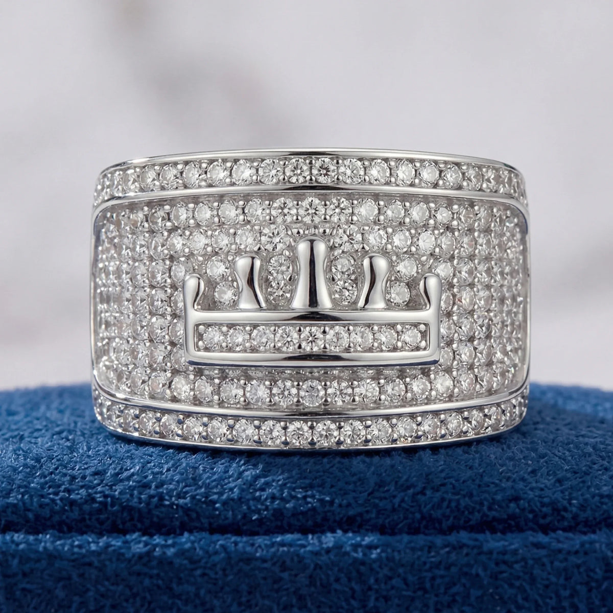 Bague Homme Moissanite Iced Out Hip Hop Halo – CLEVI Paris