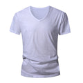 T-Shirt Homme 100% Coton Col V – Manches Courtes, Doux, Casual
