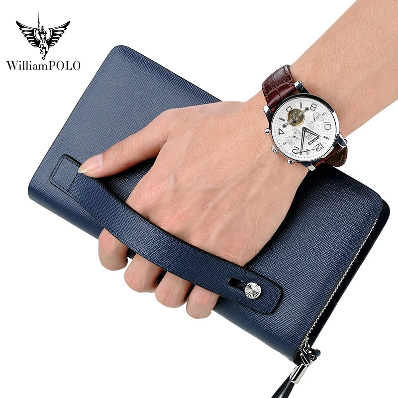 Pochette homme en cuir véritable POLO312 – CLEVI Paris