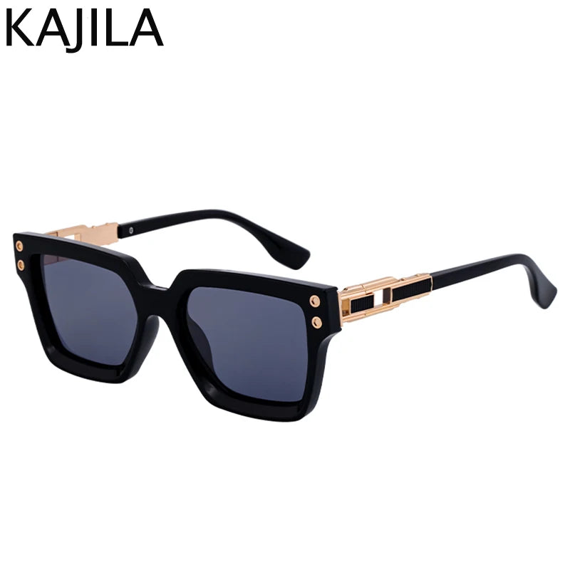 Lunettes de Soleil Carrées Punk Polarisées Monture Alliage UV400 Homme 14 Coloris – CLEVI Paris