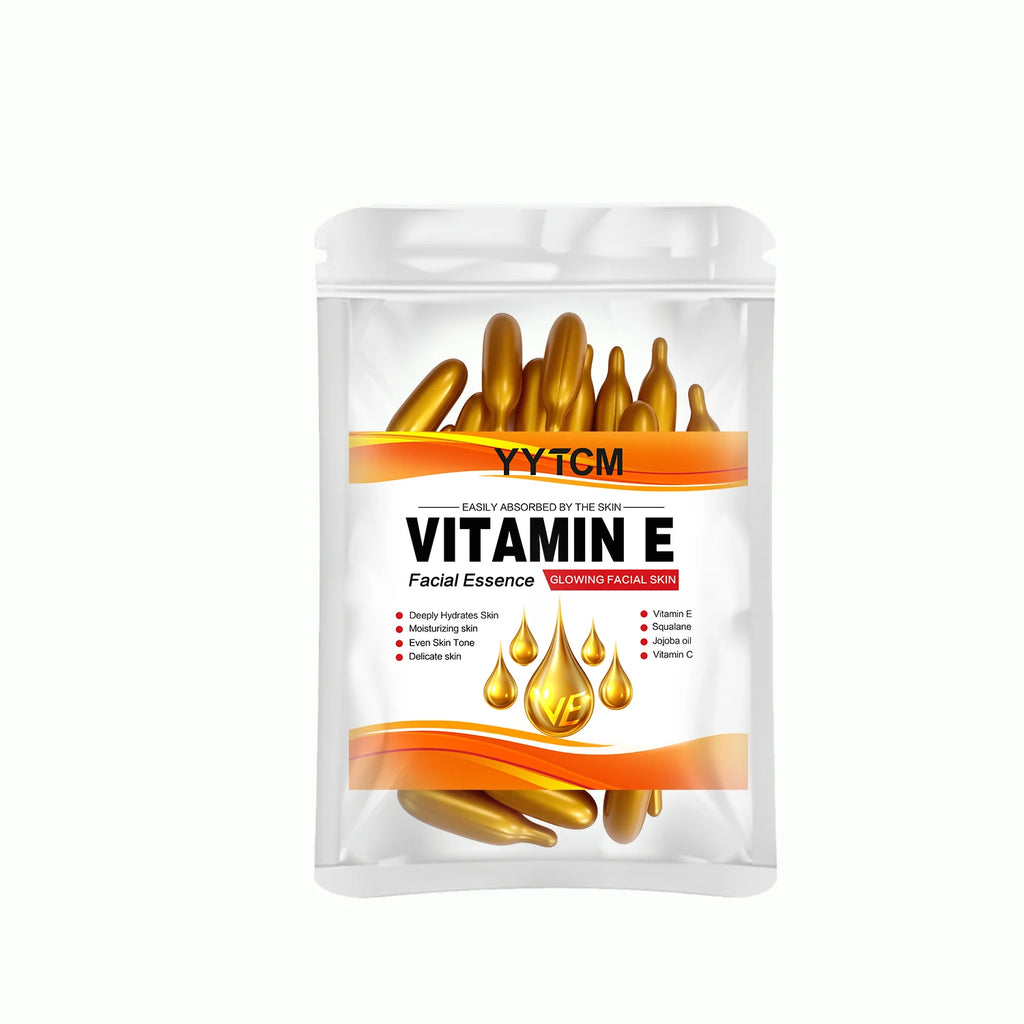 Capsules Essence Vitamine E | Hydratation Profonde, Squalane Végétal & Vitamine C | Éclat & Lissage – CLEVI Paris