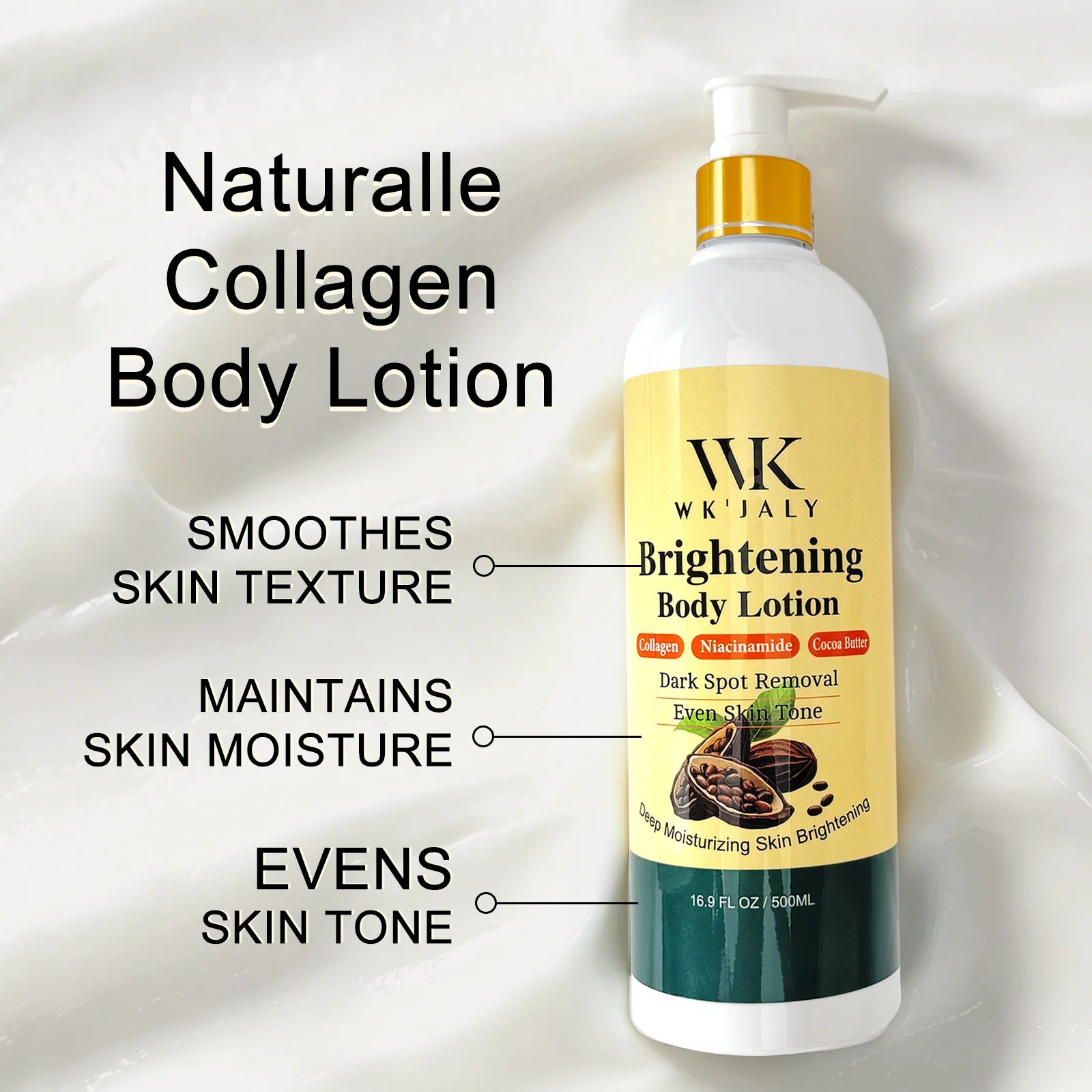 Kit Soin Éclat WK JALY – Lotion Collagène & Sérum Niacinamide – CLEVI Paris