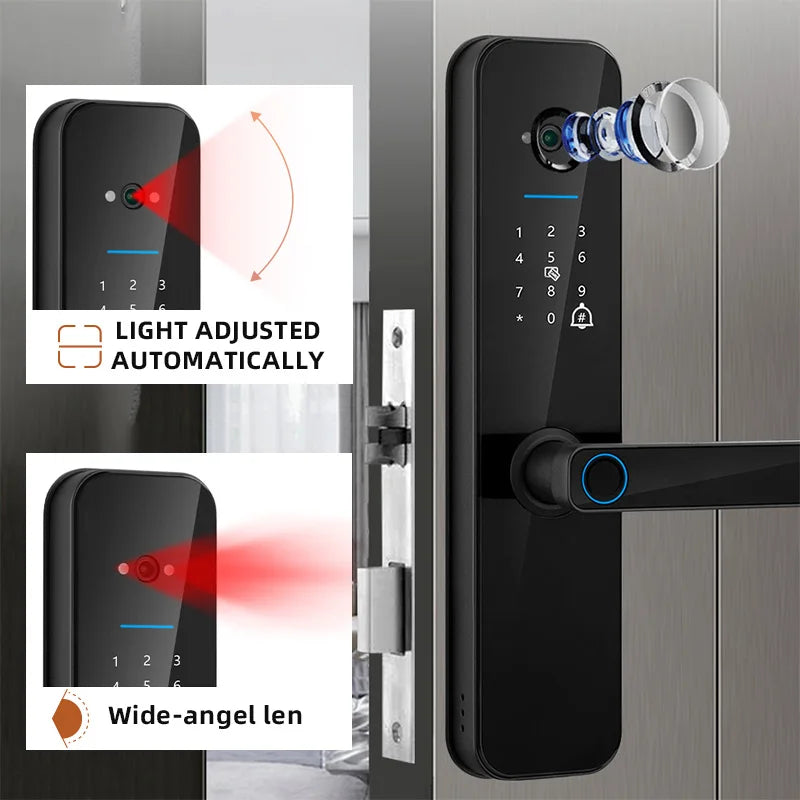 Serrure Connectée XSDTS F8 Judas HD Caméra Intercom WiFi Tuya – CLEVI Paris