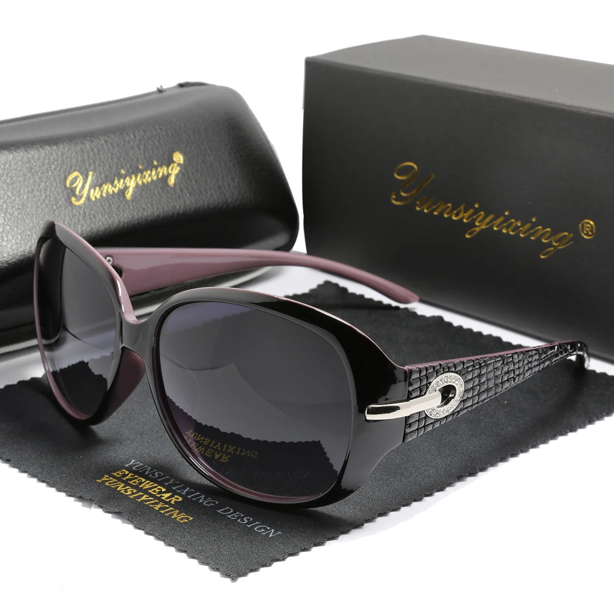 Lunettes de Soleil Papillon Polarisées UV400 Grande Monture Femme Vintage – CLEVI Paris
