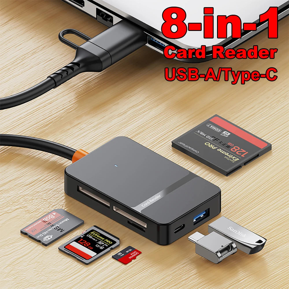 Adaptateur Lecteur Cartes USB 3.0 SD/TF/CF/MS 5 Gbps – CLEVI Paris