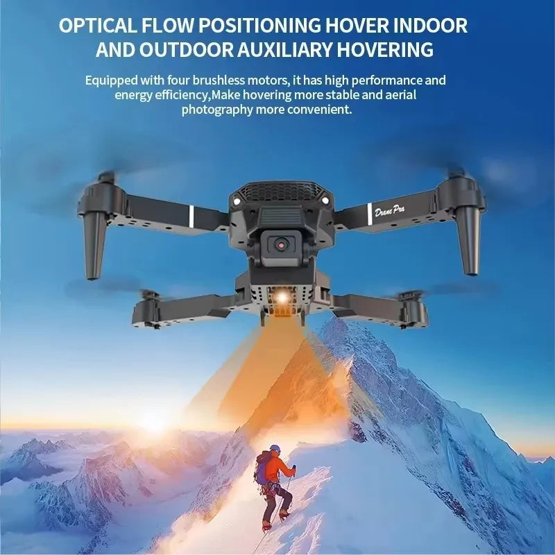 Drone E88 Pro Double Caméra 4K/8K – GPS, Écran Intégré, Pliable, 27 min de Vol – CLEVI Paris