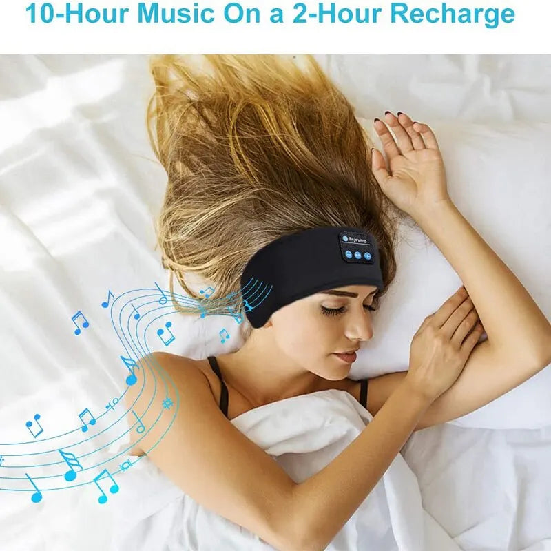 Casque Bluetooth 5.0 Bandeau Élastique | Réduction de Bruit, Sport & Sommeil, 2 Coloris – CLEVI Paris