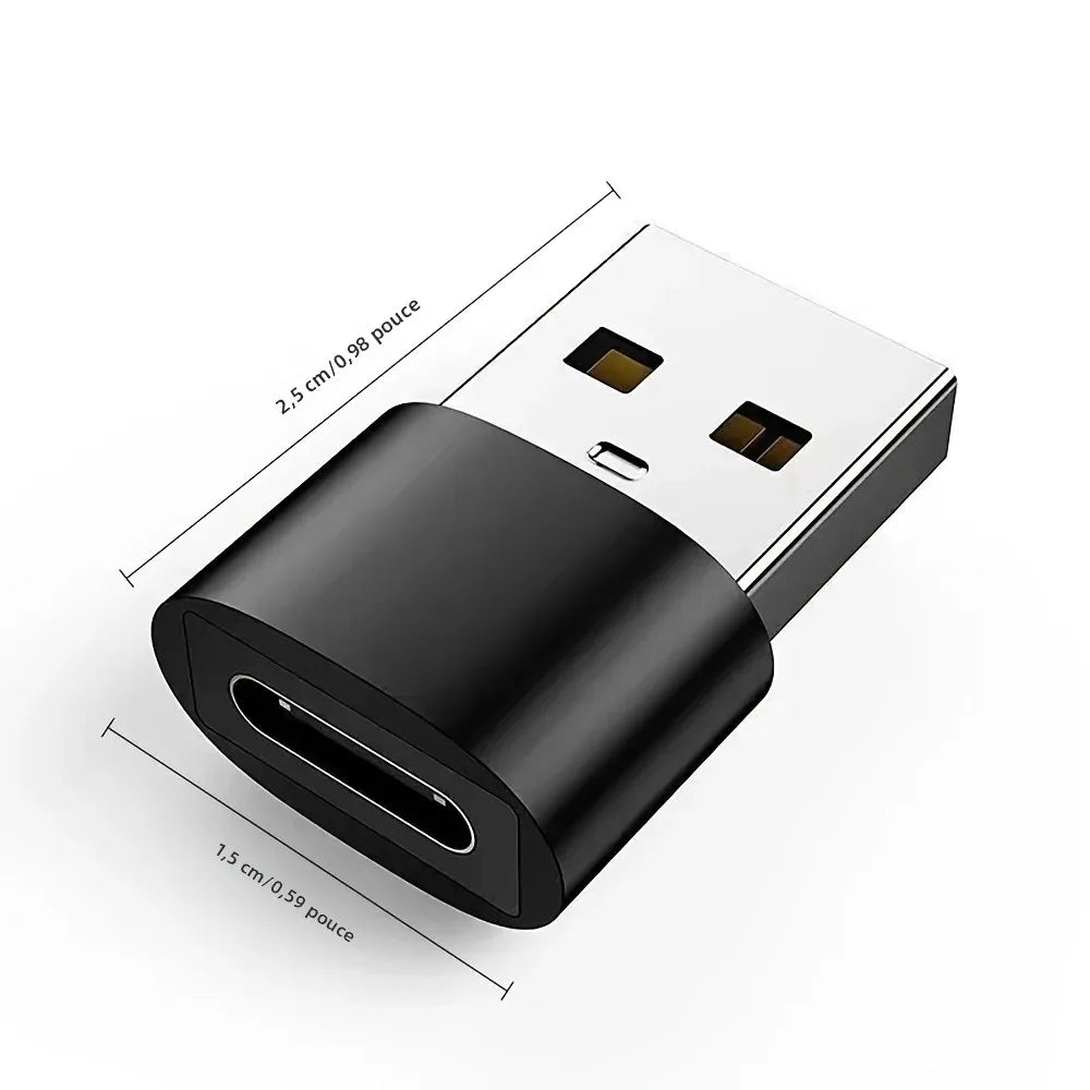 Adaptateur USB-A vers USB-C Lot de 3 OTG – CLEVI Paris