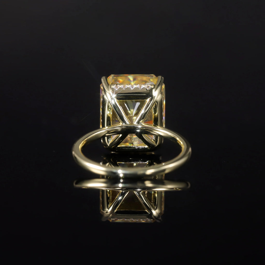 Bague Cocktail Zircon Jaune Fantäisie Diamond-Fire | Argent 925 Fait Main Cadeau – CLEVI Paris