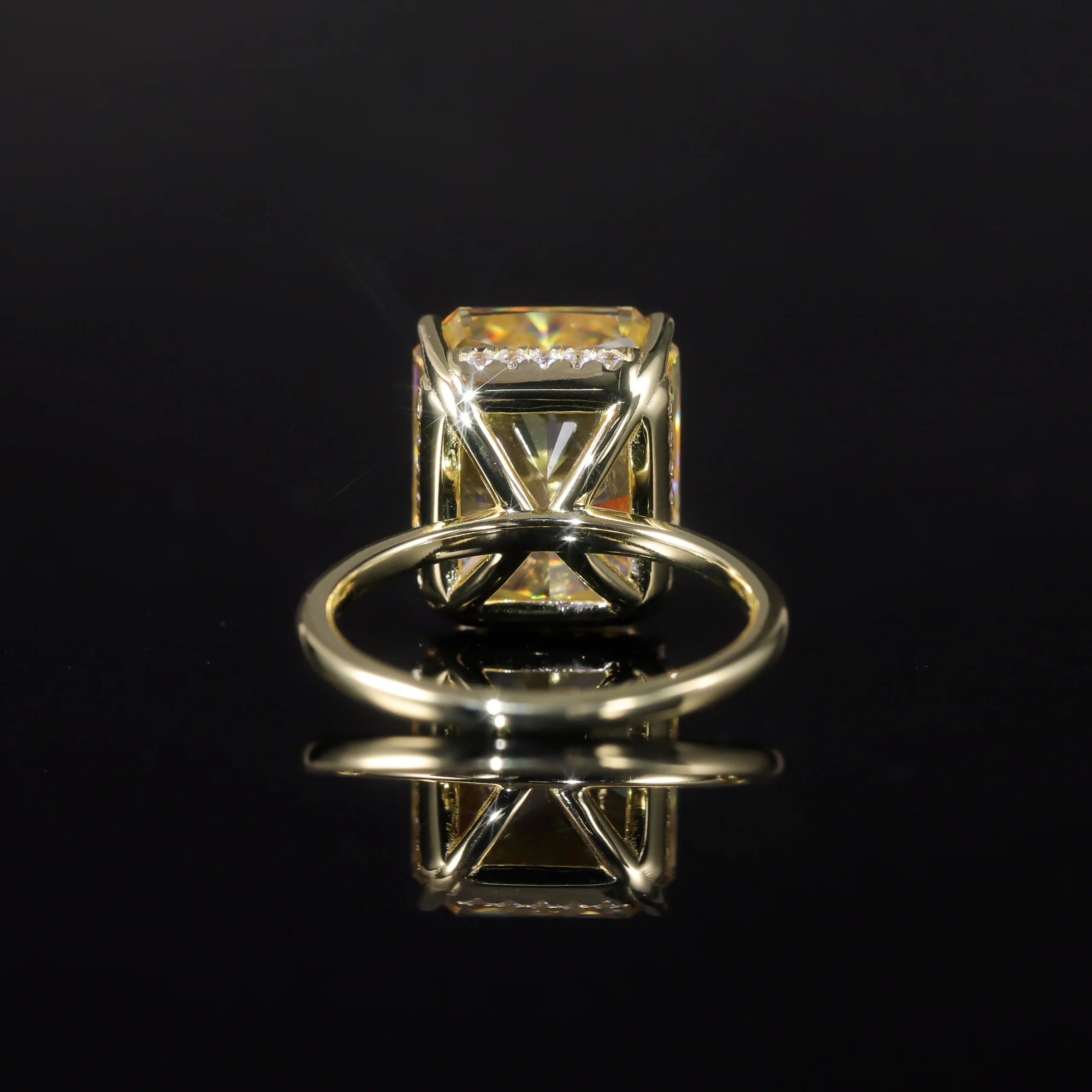 Bague Cocktail Zircon Jaune Fantäisie Diamond-Fire | Argent 925 Fait Main Cadeau – CLEVI Paris