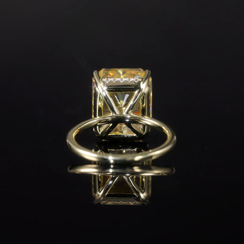Bague Cocktail Zircon Jaune Fantäisie Diamond-Fire | Argent 925 Fait Main Cadeau – CLEVI Paris