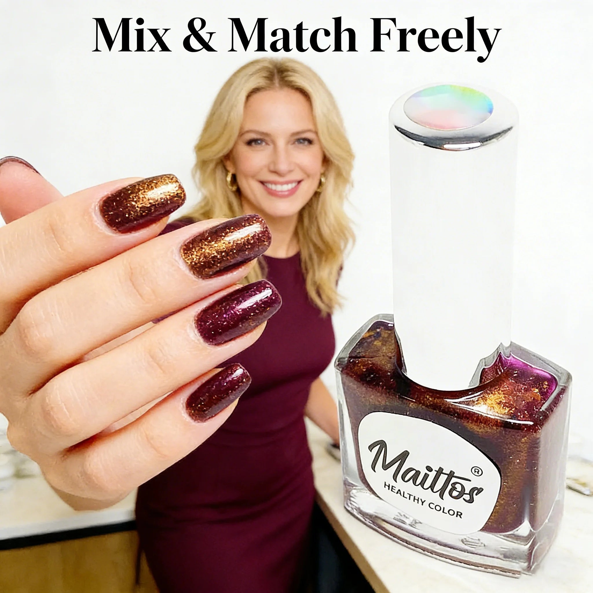Vernis Œil de Chat WA509 Marron – Base d'Eau Sans UV & Magnétique – CLEVI Paris