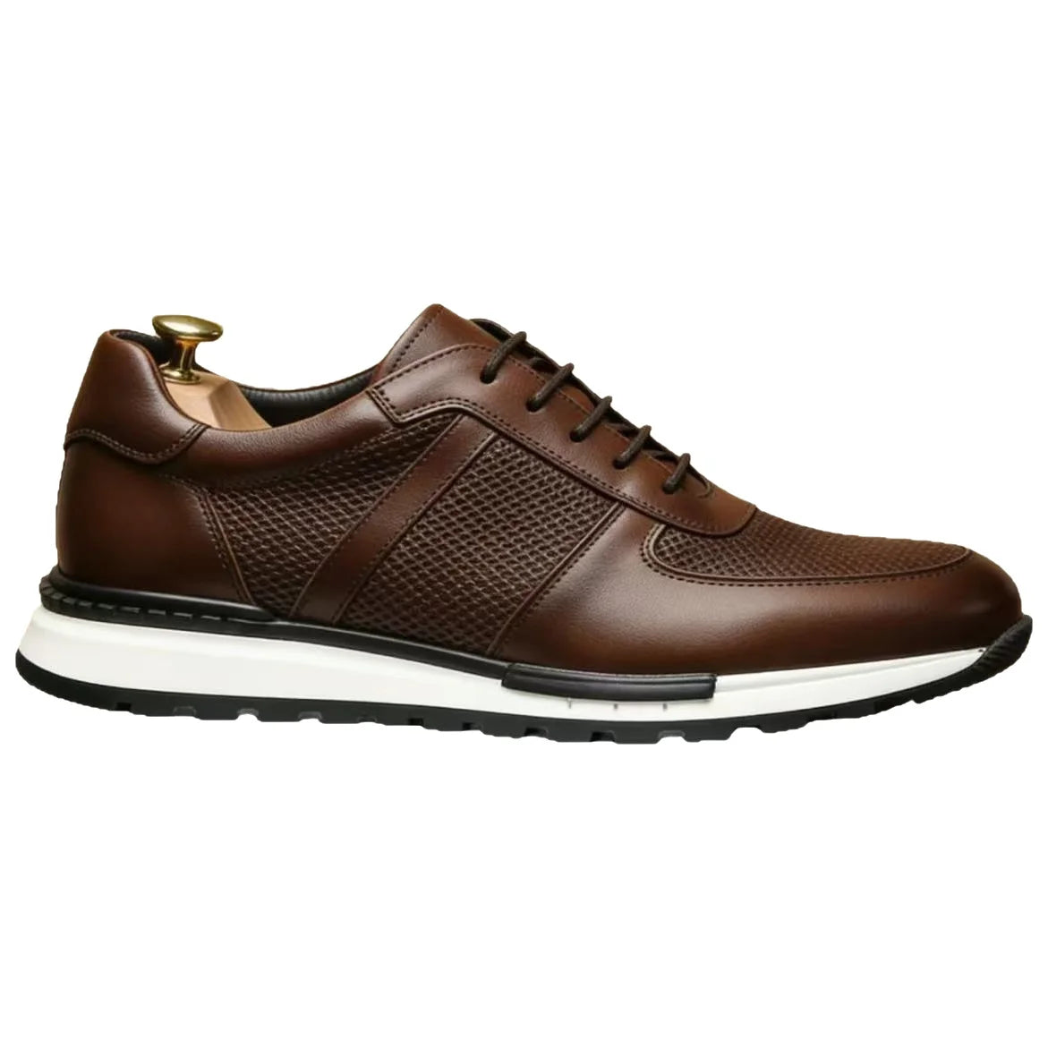 Sneakers Homme Cuir de Vache Véritable – Style Britannique, Respirant, Antidérapant, 6 Coloris – CLEVI Paris