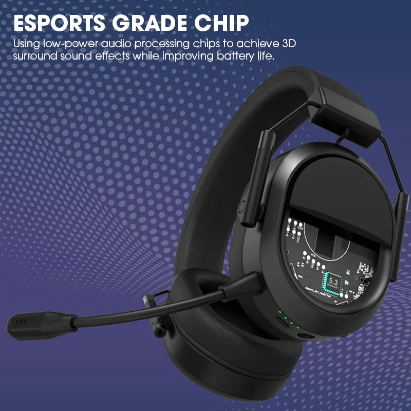 LDON FO2 Casque Gaming Sans Fil Bluetooth 2.4GHz 50h PS5/PS4/PC – CLEVI Paris