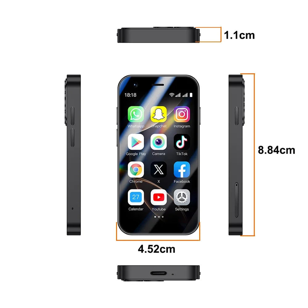 SOYES A17 Mini Smartphone 3" Android 8.1 Double SIM 3G 55g Verre 3D – CLEVI Paris