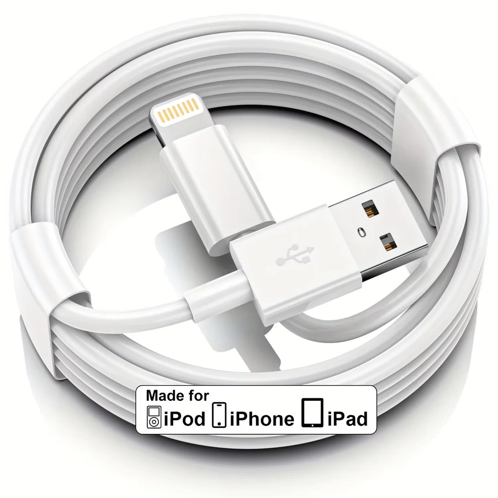 Câble Lightning vers USB-A Certifié MFi 2,4A Charge Rapide iPhone 1m – CLEVI Paris