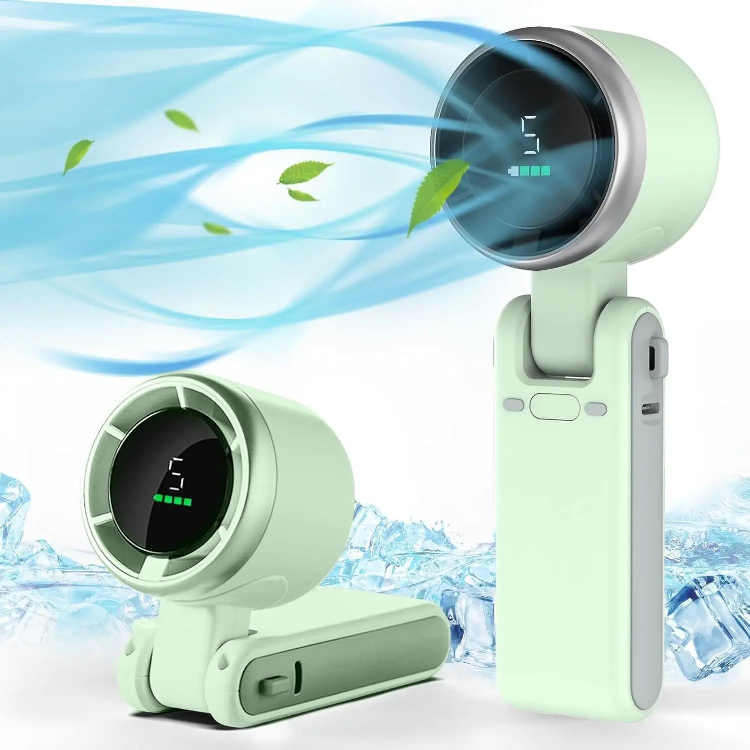 Ventilateur Portable Rechargeable 3-en-1 5 Vitesses 3600mAh — CLEVI Paris