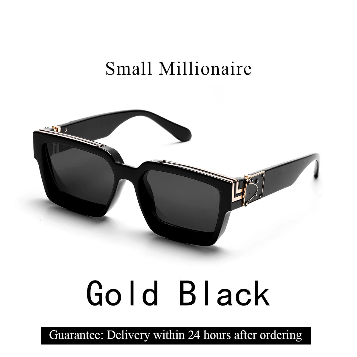 Lunettes de Soleil Carrées Style Millionnaire Rétro Homme – Monture Polycarbonate UV400 Catégorie 3 – CLEVI Paris