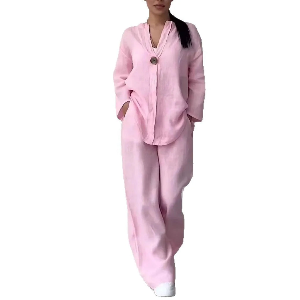 Ensemble femme ample haut et pantalon large – CLEVI Paris