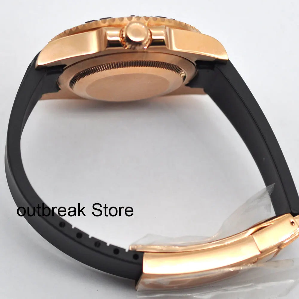 Montre Automatique Homme Corgeut 40mm – NH35 / PT5000 / Miyota Lunette Céramique Bracelet Caoutchouc – CLEVI Paris