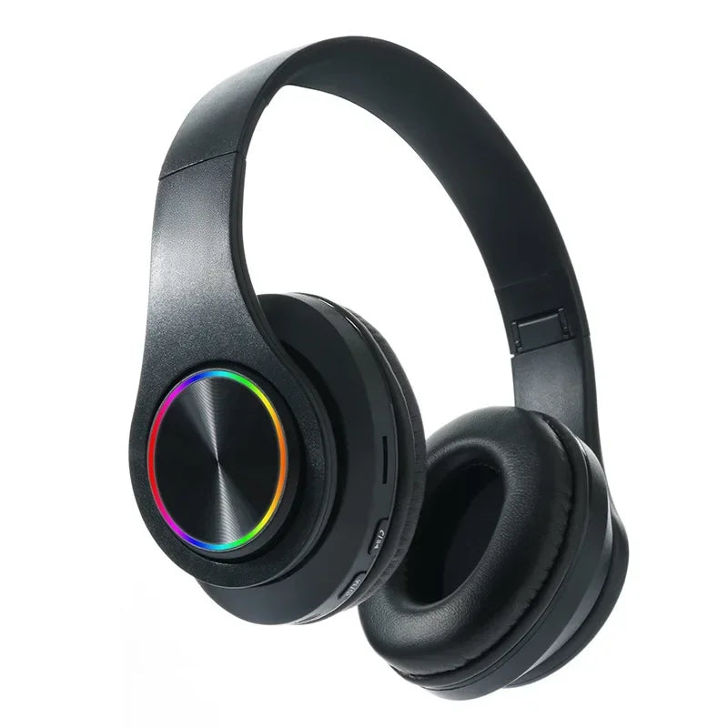 Casque Bluetooth Pliable Vghoqget – ANC, Micro, LED RGB, TF/FM, Filaire & Sans Fil, 8H