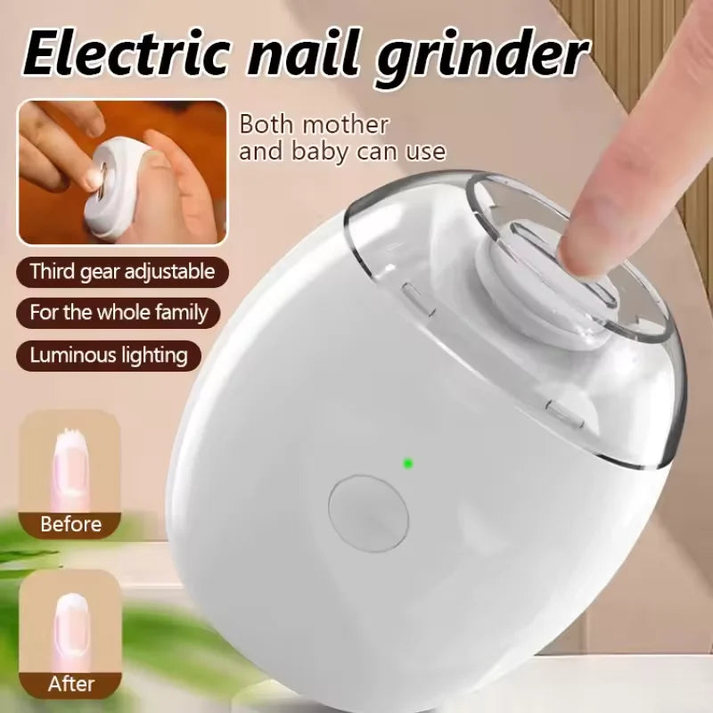 Lime à Ongles Électrique 2-en-1 LED – Coupe & Polissage – Bébé & Adulte – CLEVI Paris