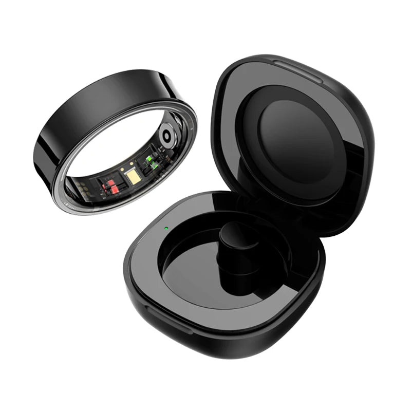 Bague Connectée R09 Smart Ring — Cardio, SpO2, Température, Sommeil, 5ATM, Boîtier de Charge | CLEVI Paris