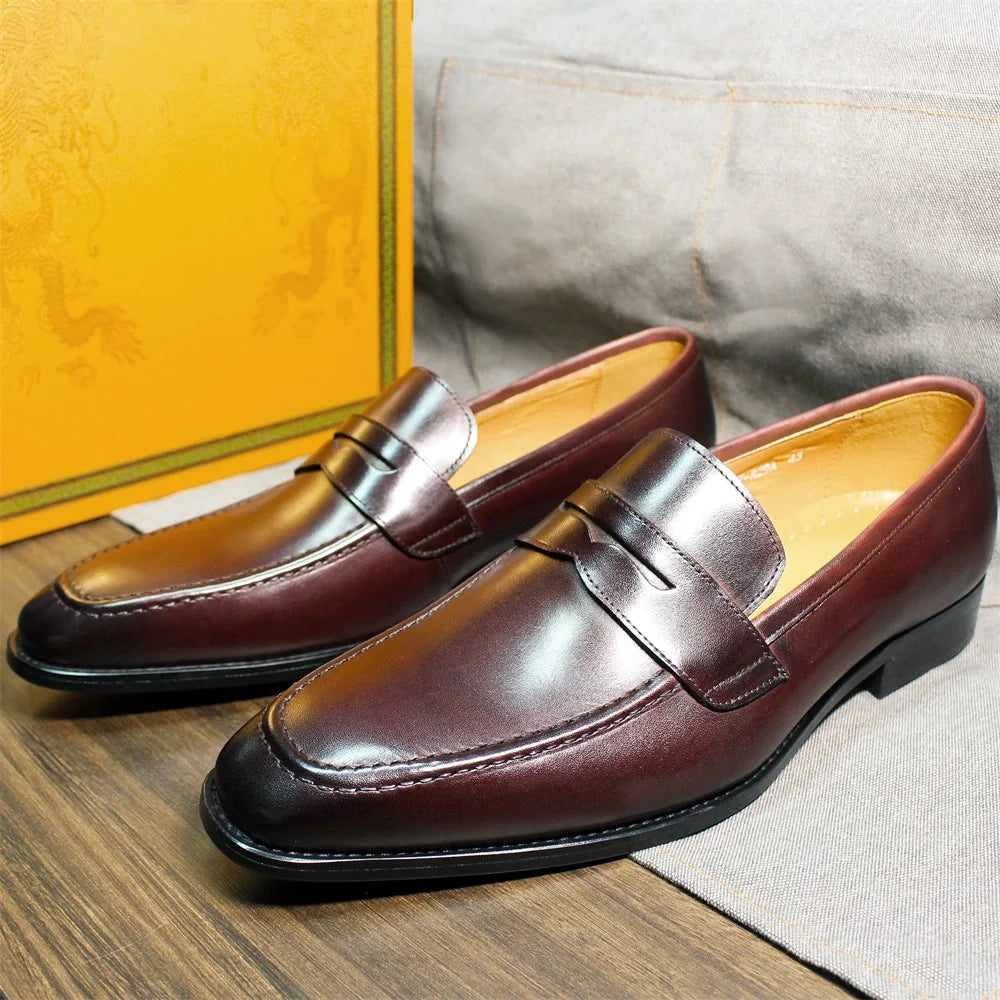 Mocassins en cuir à enfiler homme – CLEVI Paris