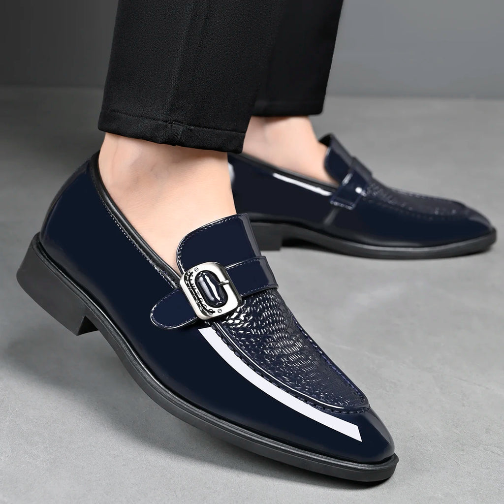 Loafers Derby Homme Style Britannique Bout Pointu Slip-On | Noir Marron EU 38-47