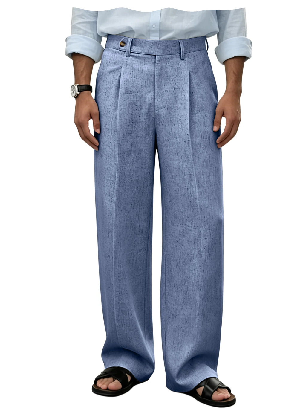 Pantalon homme en lin coupe ample – CLEVI Paris