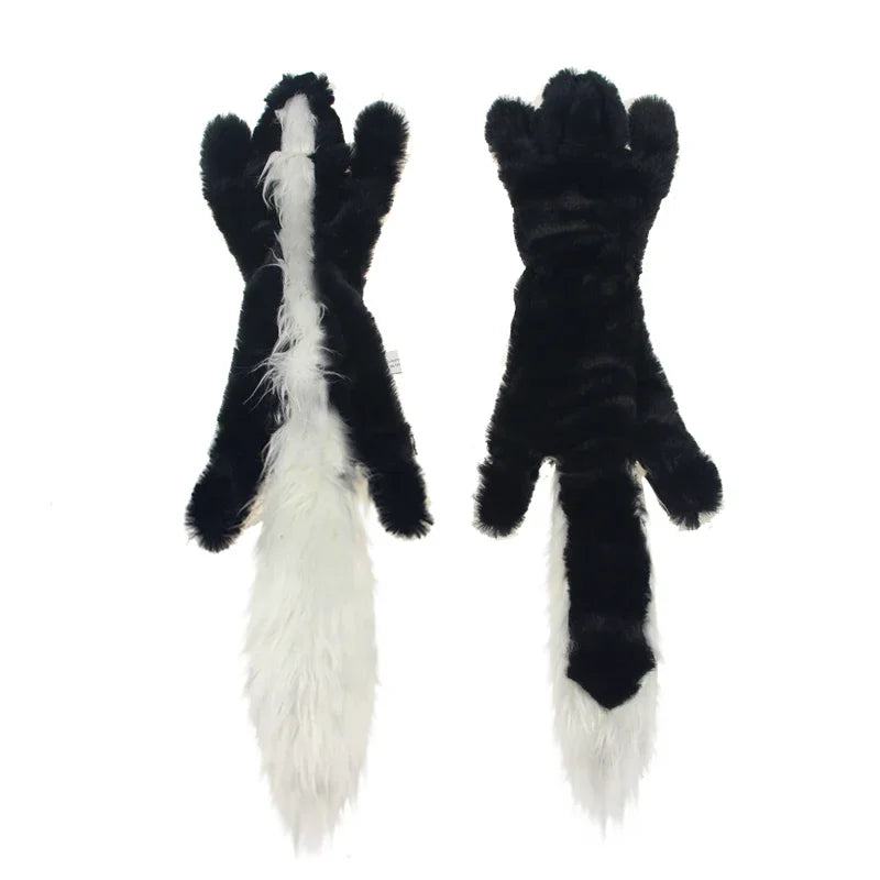 Jouet Chien 45cm – Peluche Animale Sans Rembourrage avec Squeakers – CLEVI Paris