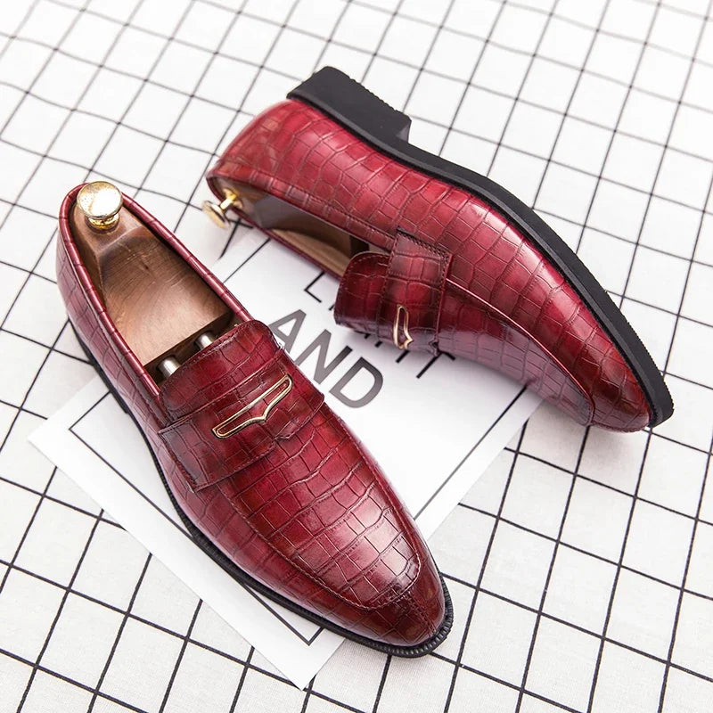 Mocassin Homme Cuir Verni Slip-On Respirant Semelle Massage | Casual Chic EU 38-48
