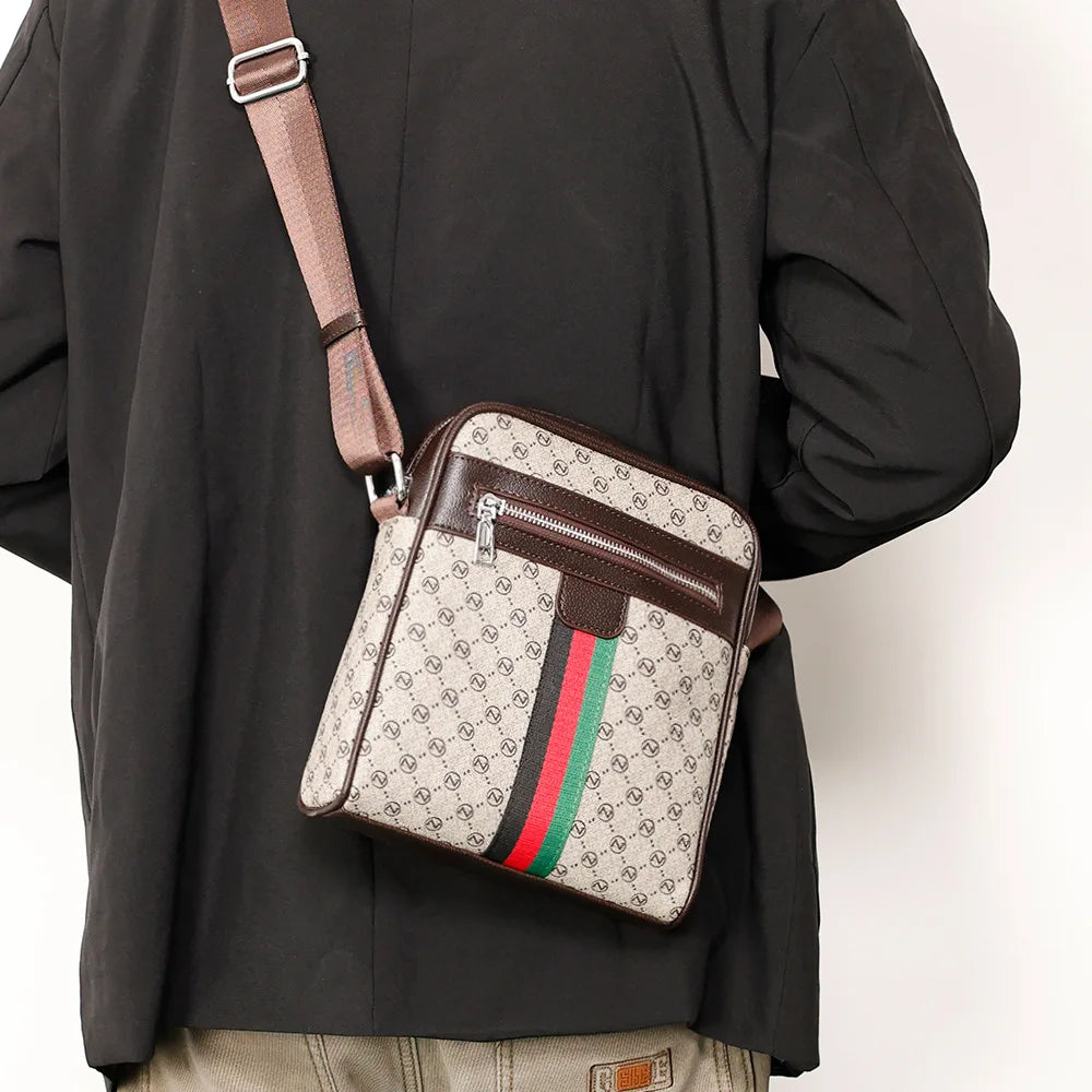 Sac Bandoulière Homme PU Léger – Sac Crossbody Sport & Casual, Poche Téléphone – CLEVI Paris