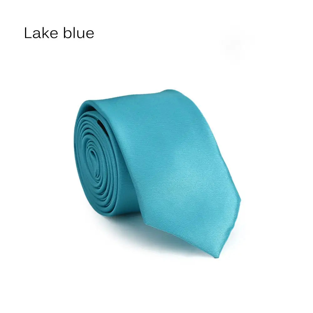 Cravate homme unie fine 5 cm – CLEVI Paris