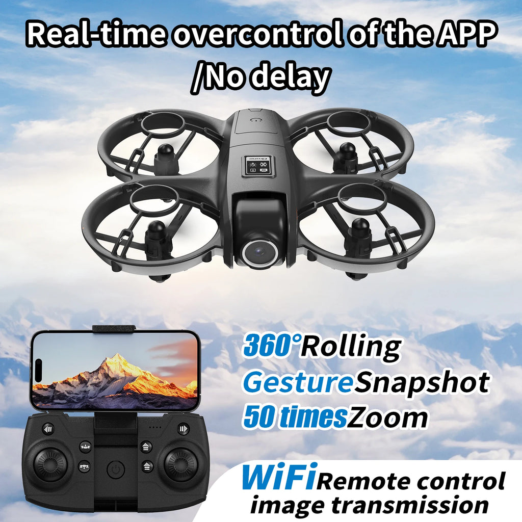 Mini Drone YL3 4K Double Caméra – Positionnement Optique, Moteur Brushless, FPV WiFi & Évitement d'Obstacles – CLEVI Paris