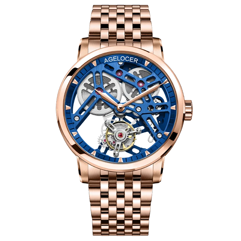 Montre Homme Flying Tourbillon Squelette Architectural 80h Agelocer Cal.A9001 Prix IAI – CLEVI Paris