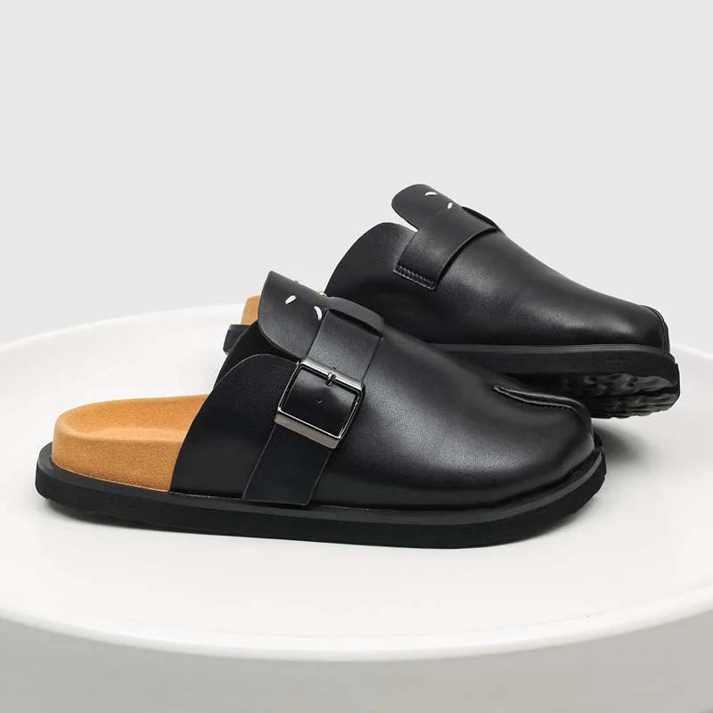 Mocassins Tabi Homme Cuir Slip-On Bout Fendu – CLEVI Paris