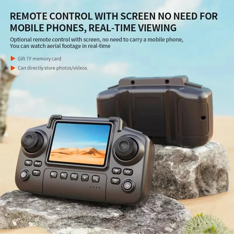 Drone E88 Pro 8K avec Écran Télécommande – Double Caméra, Positionnement Optique, Brushless & 23 Min de Vol – CLEVI Paris