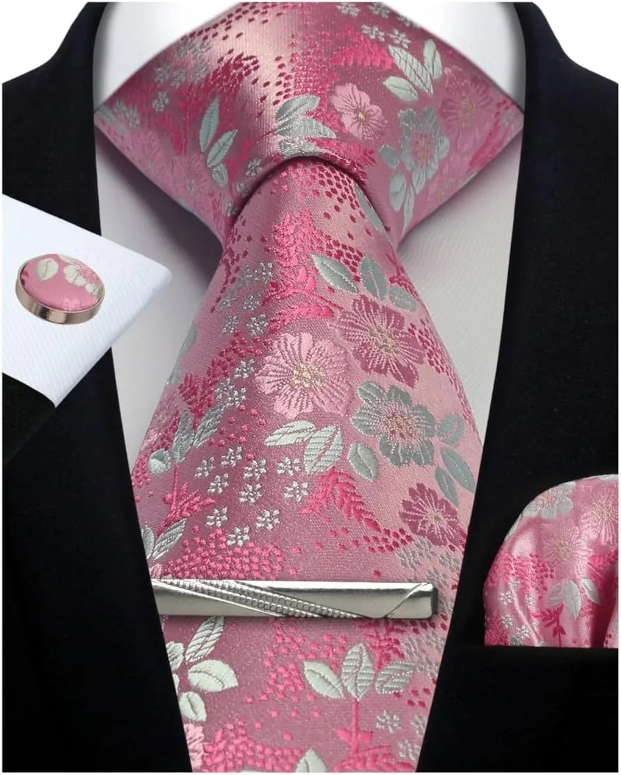 Ensemble cravate homme 4 pièces paisley – CLEVI Paris