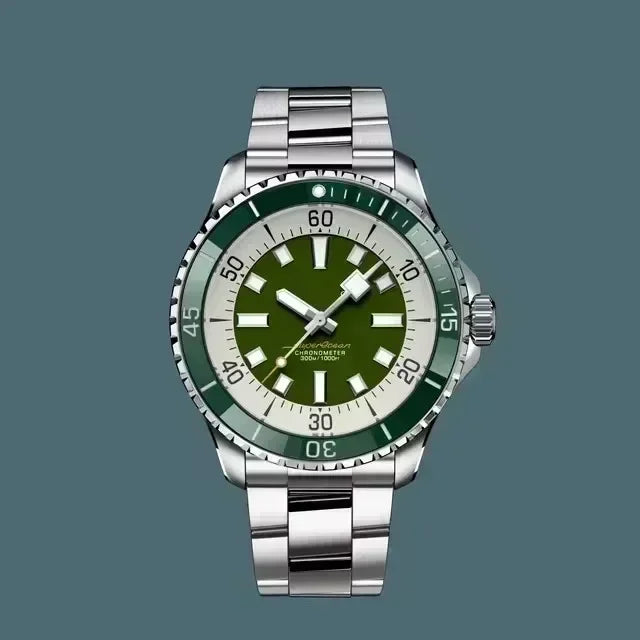 Montre Homme Automatique Luxe Acier Verre Saphir Couronne Vissée Cytupr – CLEVI Paris