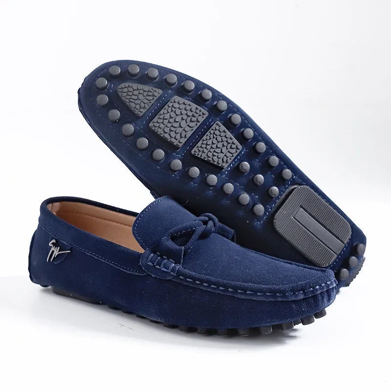 Loafers Style Britannique Homme Cuir Suède Antidérapants – CLEVI Paris