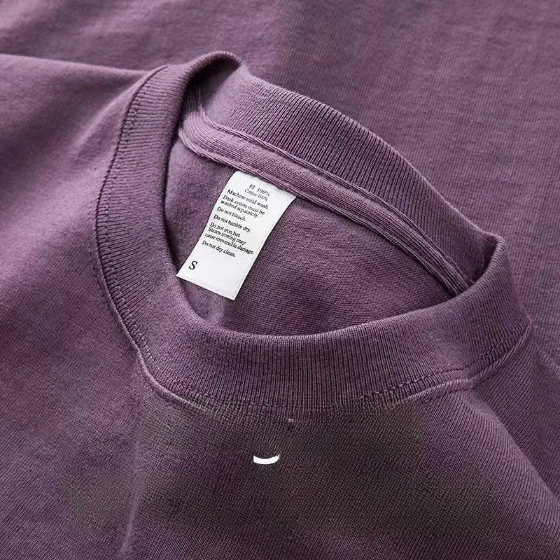 T-Shirt Unisexe Coton Lourd 400g Col Rond Manches Courtes Coupe Ample Été – CLEVI Paris