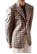 Blazer homme à carreaux coupe ajustée – CLEVI Paris