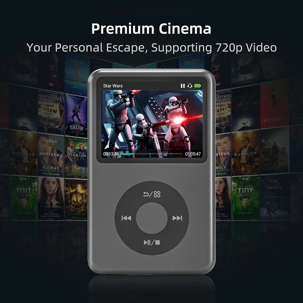 Lecteur MP3 Bluetooth INNIOASIS Y1 – HiFi Hi-Res, 90H, FM Radio, Écran 2.4", 64/128Go