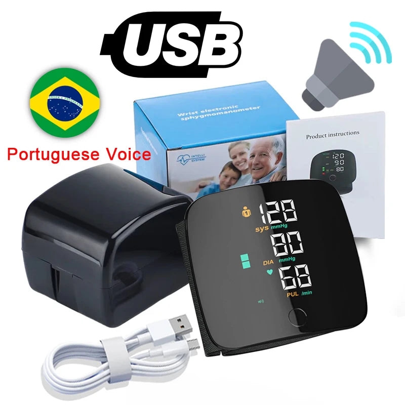 Tensiomètre Bras Tactile LED Rechargeable Vocal 5 Langues – CLEVI Paris